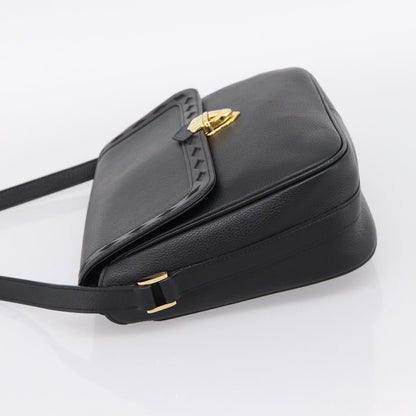 Saint Laurent Vintage Shoulder bag leather, Black, Leather, Shoulder Bag