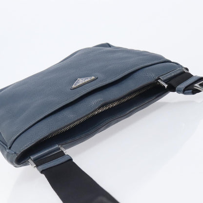 Prada Messenger Saffiano Leather, Navy, Leather, Handbag