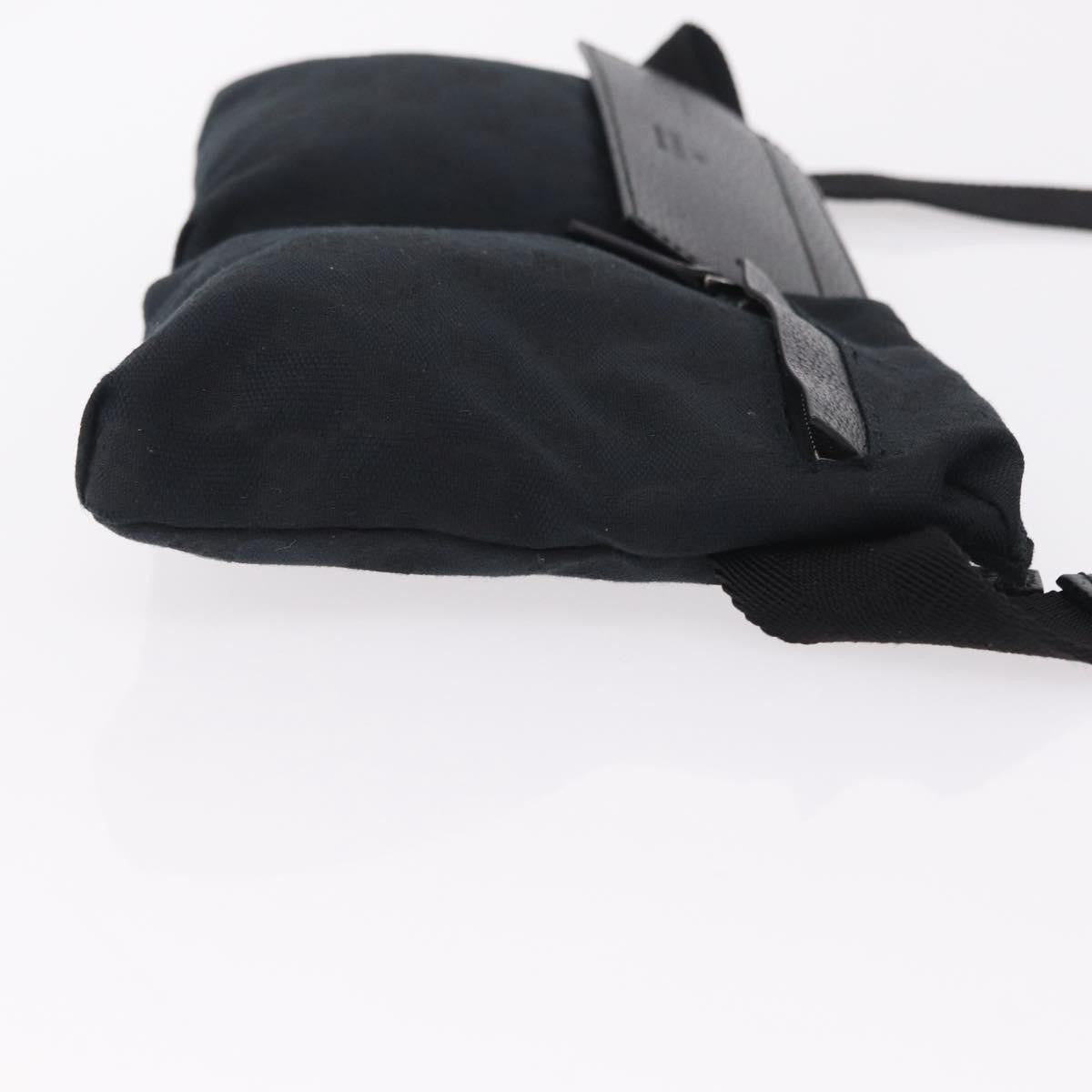 Gucci Vintage Double Web Belt Canvas, Black, Canvas, Shoulder Bag