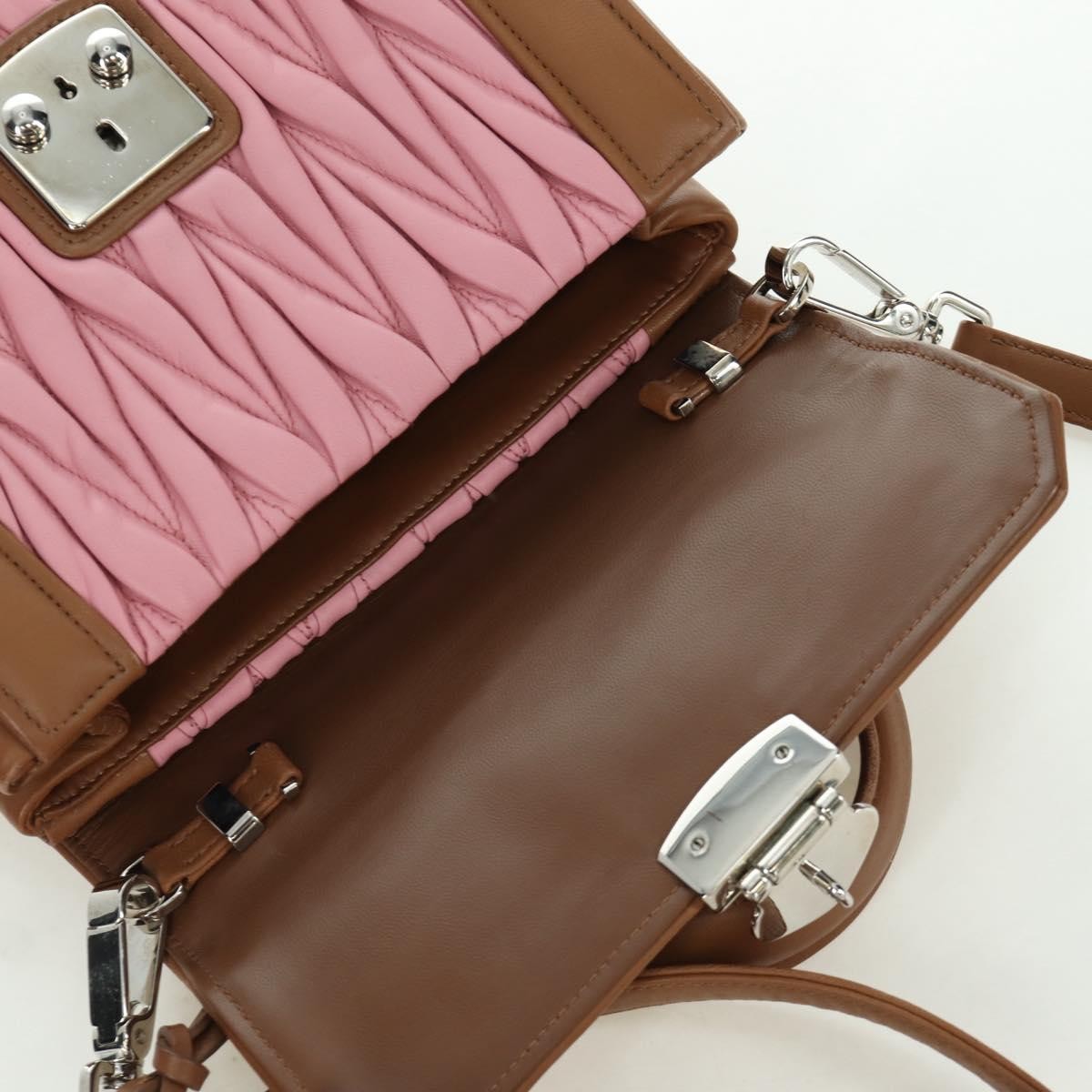 Miu Miu Convertible Top Handle Satchel Matelasse Leather, Pink, Leather, Handbag