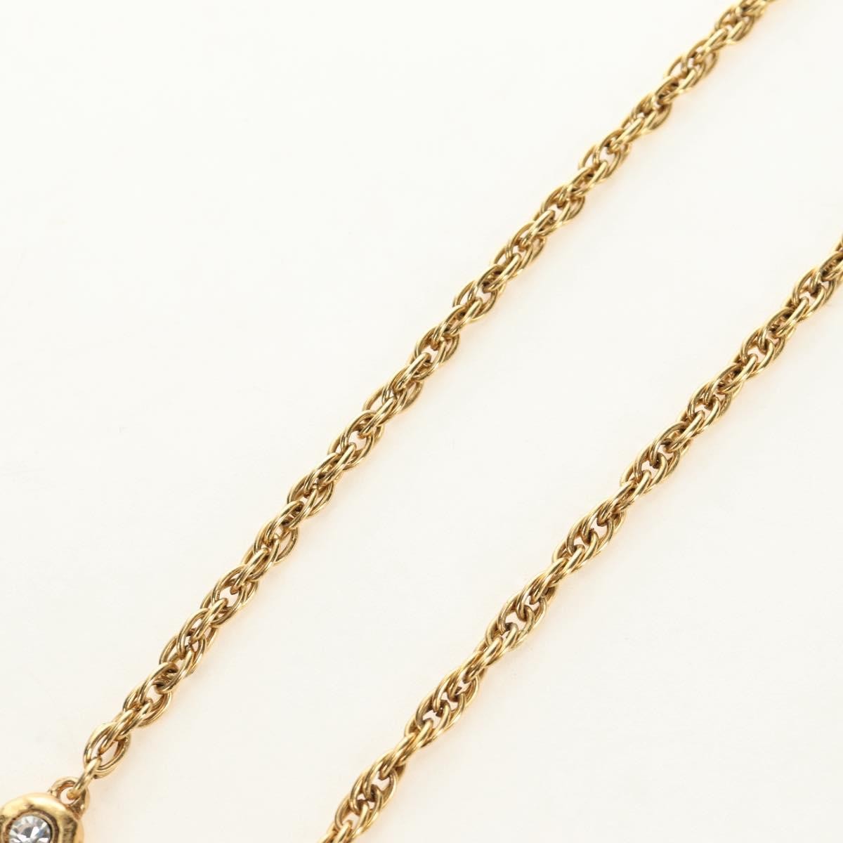 Chanel CC Pendant Metal with Crystals, Gold, Metal, Necklace