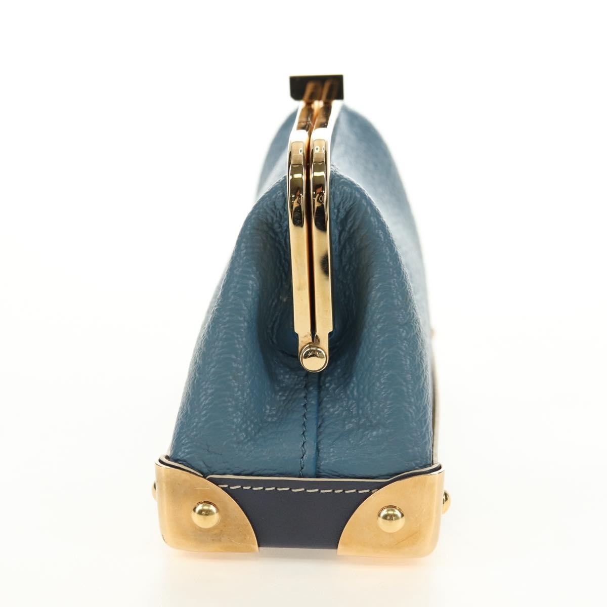 Louis Vuitton Porte-Monnaie Coin Purse Leather, Blue, Leather, Card Holder