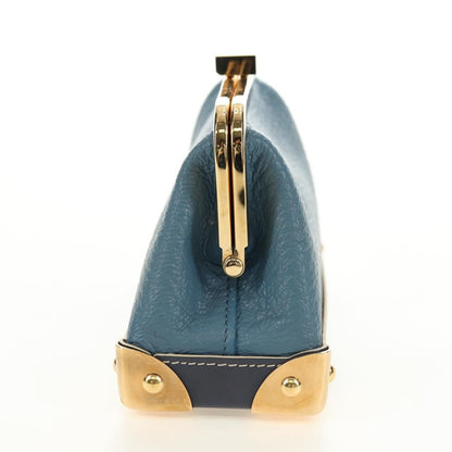 Louis Vuitton Porte-Monnaie Coin Purse Leather, Blue, Leather, Card Holder