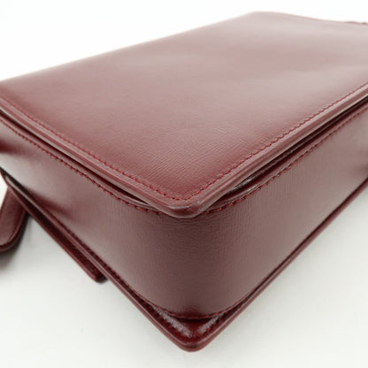 Saint Laurent Bellechasse Satchel Leather, Red, Leather, Handbag