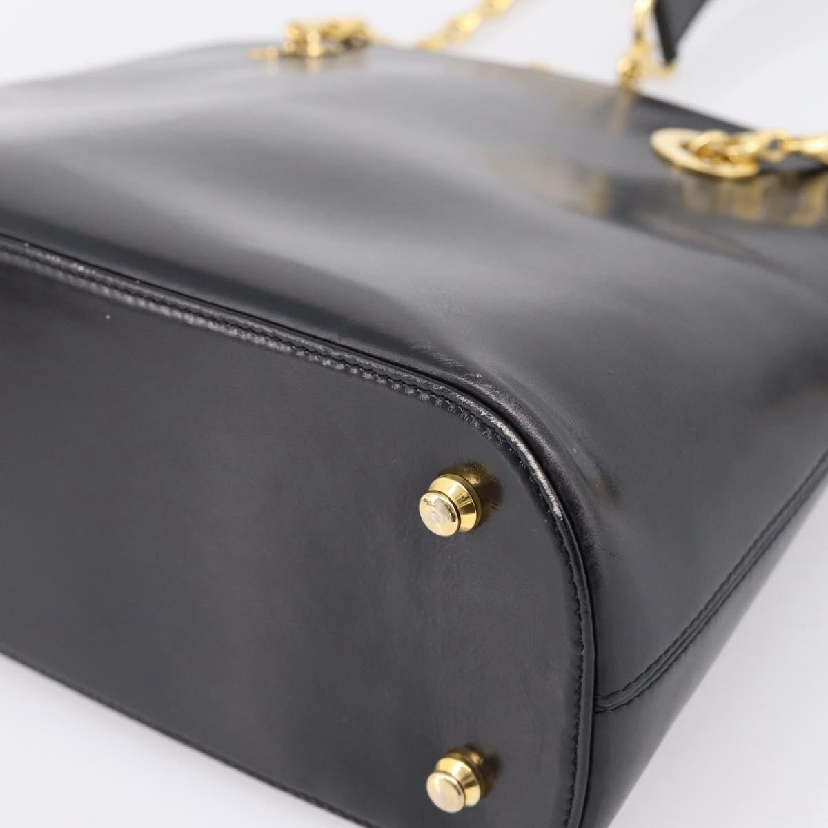 Celine Shoulder Leather, Black, Leather, Shoulder Bag