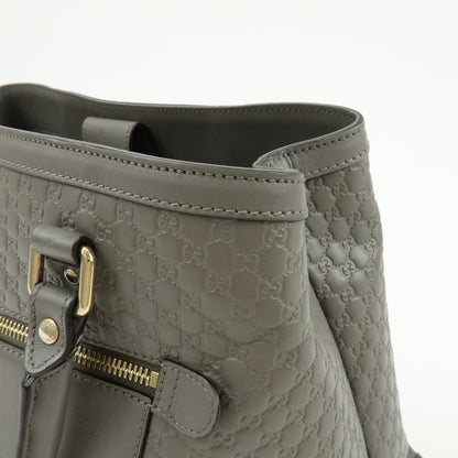 Gucci Zip Pocket Soft Microguccissima Leather, Gray, Leather, Tote Bag