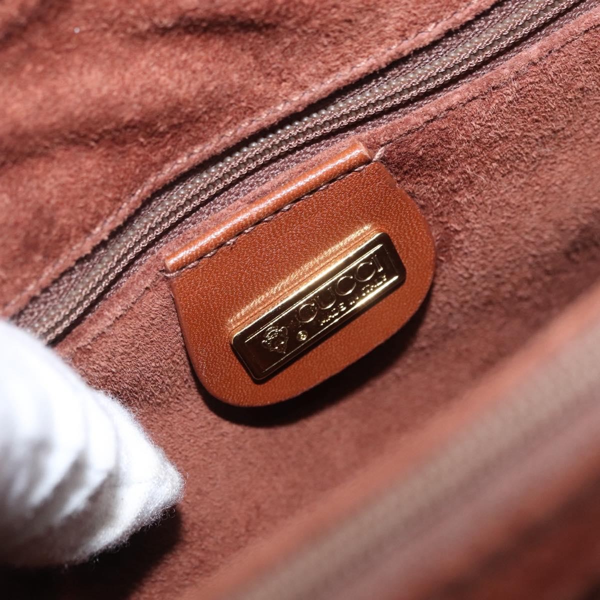 Gucci Vintage Leather, Brown, Leather, Handbag