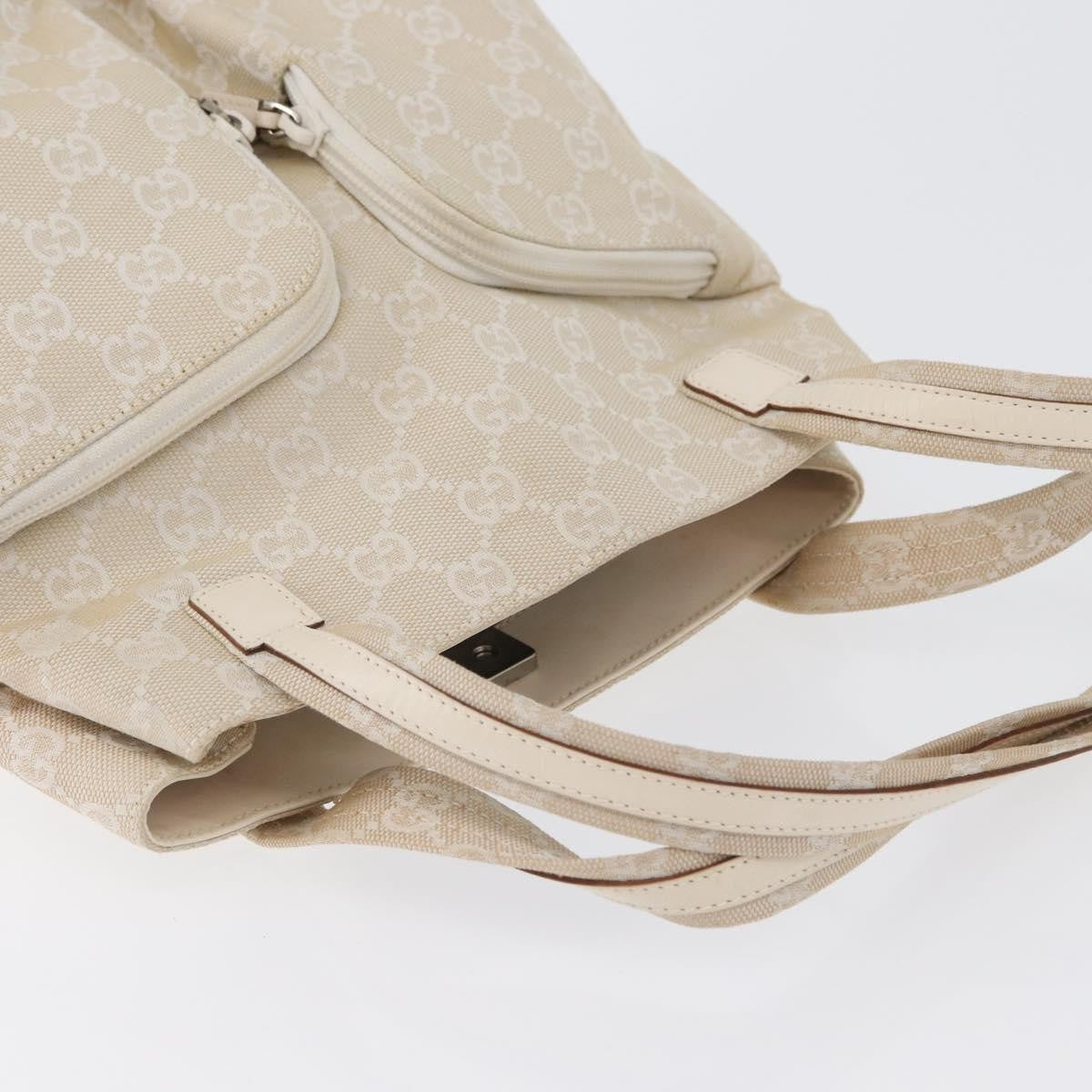 Gucci Double Pocket Tote GG Canvas and leather, Ecru, Canvas, Handbag