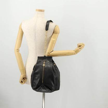 Versace Vintage Leather, Black, Leather, Shoulder Bag