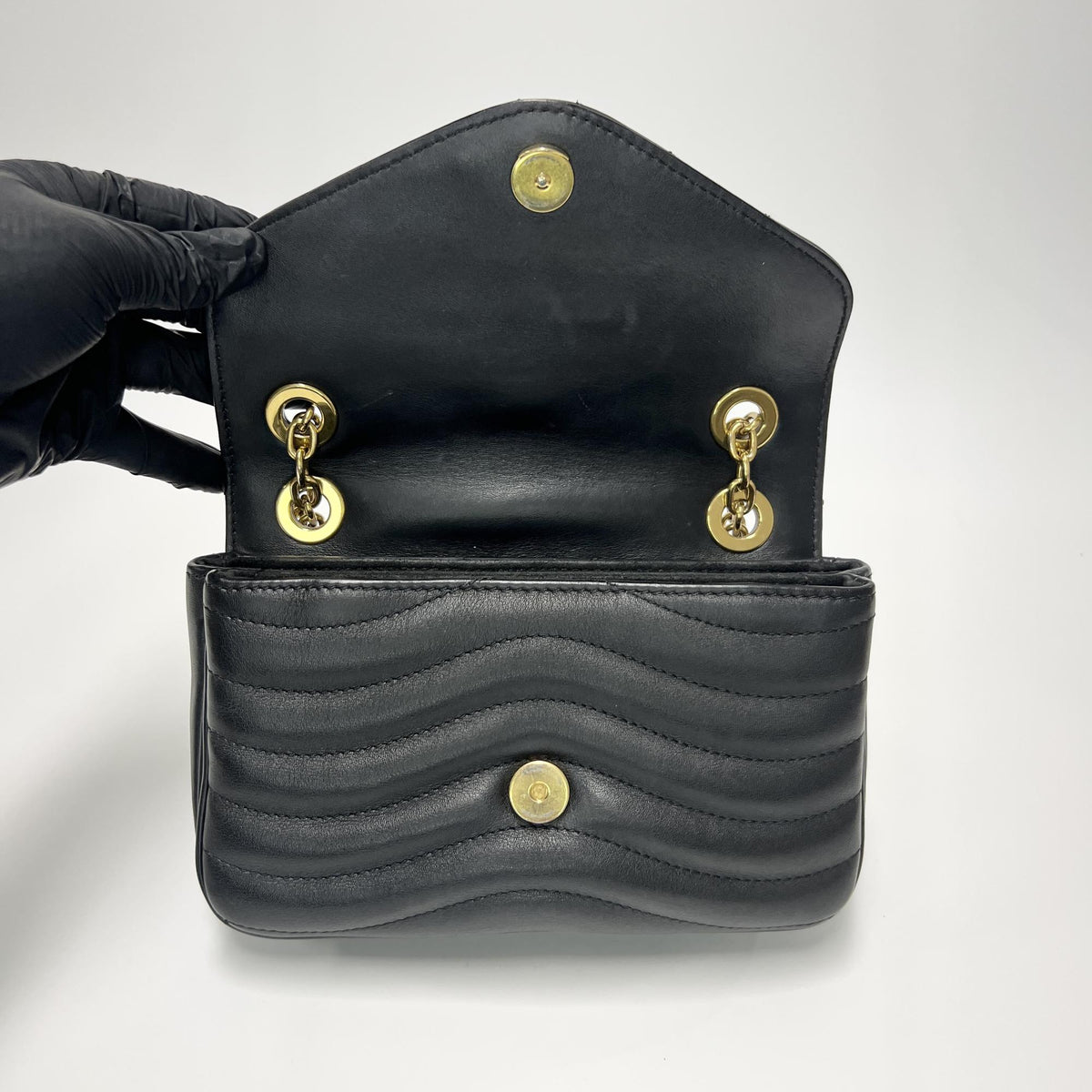 Louis Vuitton New Wave Chain Bag NM Quilted Leather, Black, Leather, Shoulder Bag