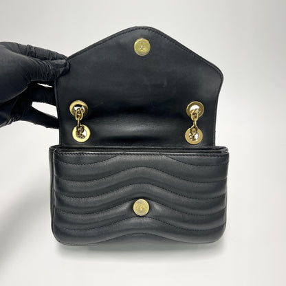 Louis Vuitton New Wave Chain Bag NM Quilted Leather, Black, Leather, Shoulder Bag