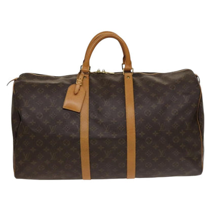 Louis Vuitton Keepall Bag Monogram Canvas, BROWN, CANVAS, Travel bag