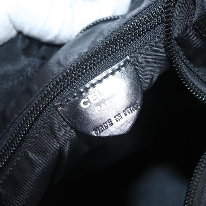 Celine Circle logo Nylon, Black, Nylon, Tote Bag