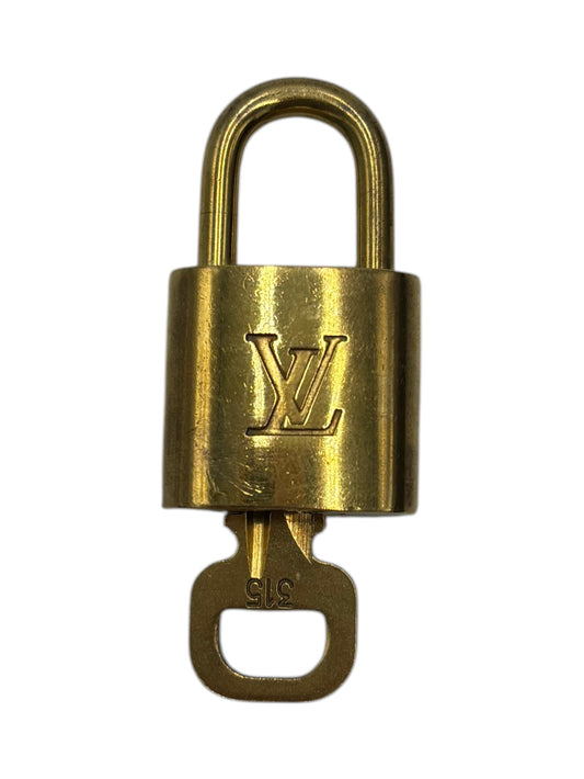 Louis Vuitton Padlock and Key Logo Cufflinks Metal, Gold, Metal, Charm