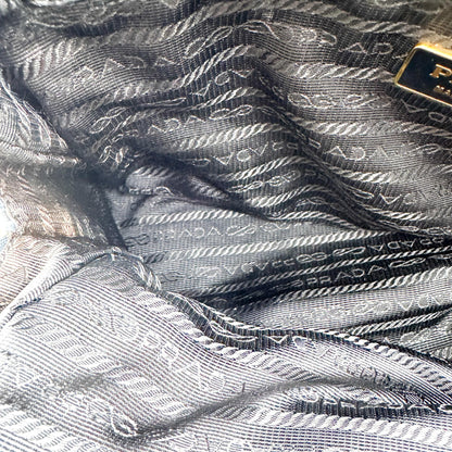Prada Bowling Tessuto, Navy, Nylon, Shoulder Bag