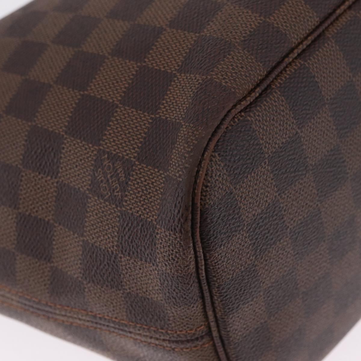 Louis Vuitton Neverfull Damier Ebene, Brown, Canvas, Tote Bag