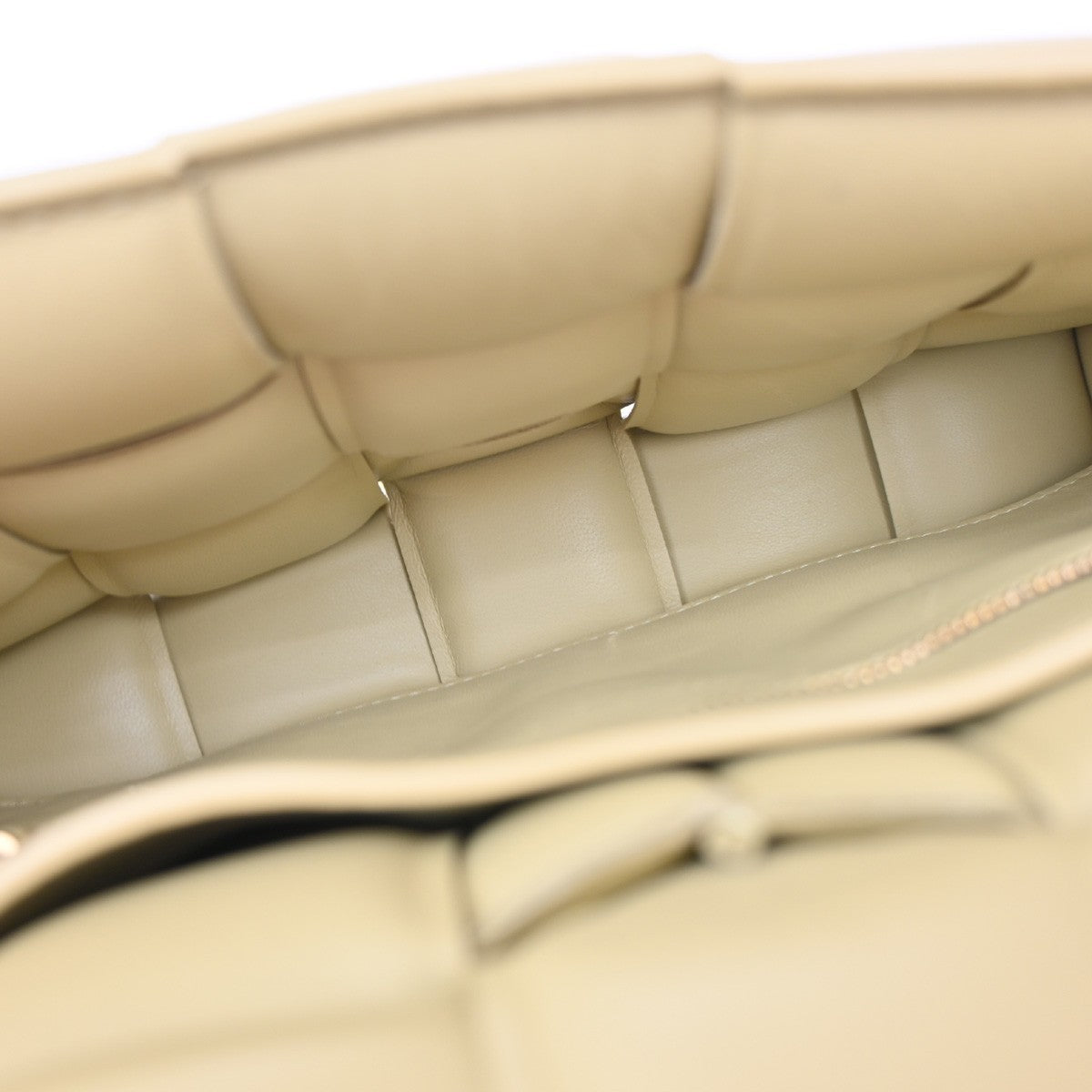 Bottega Veneta Cassette Padded Maxi Intrecciato Leather, Beige, Leather, Crossbody Bag