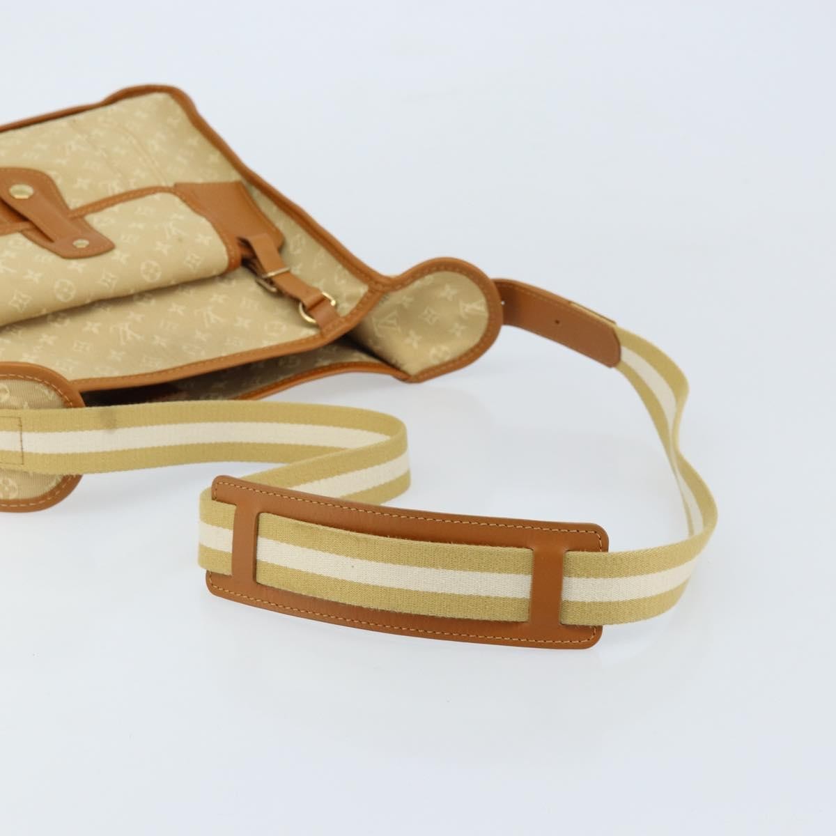 Louis Vuitton Mary Kate Messenger Mini Lin, Beige, Canvas, Shoulder Bag