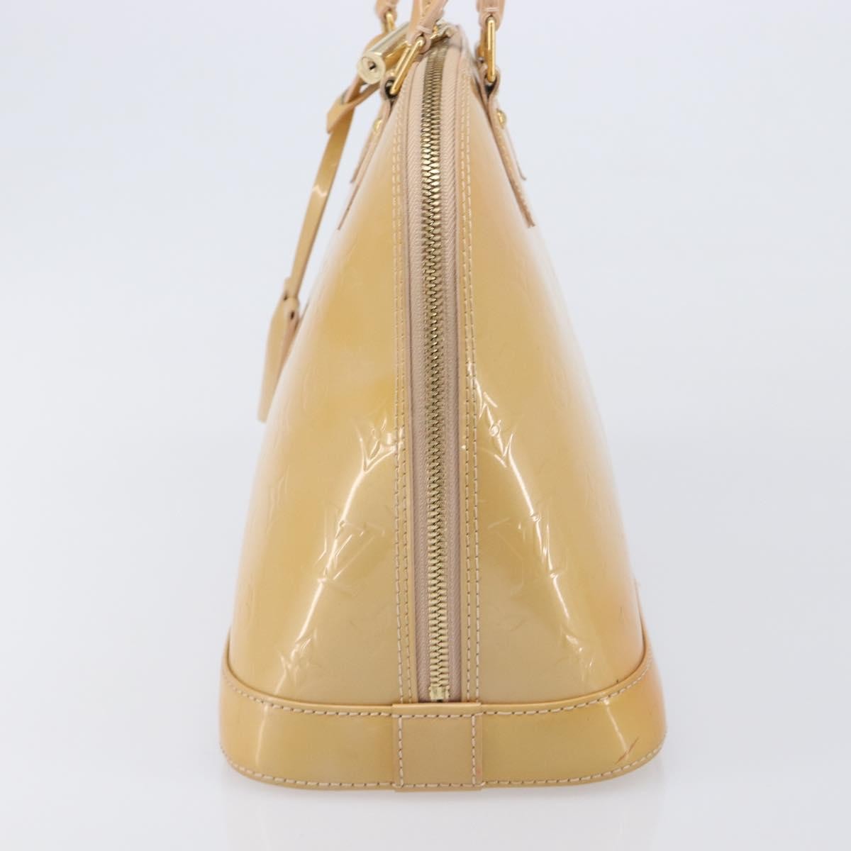 Louis Vuitton Alma Monogram Vernis, Beige, Patent Leather, Handbag