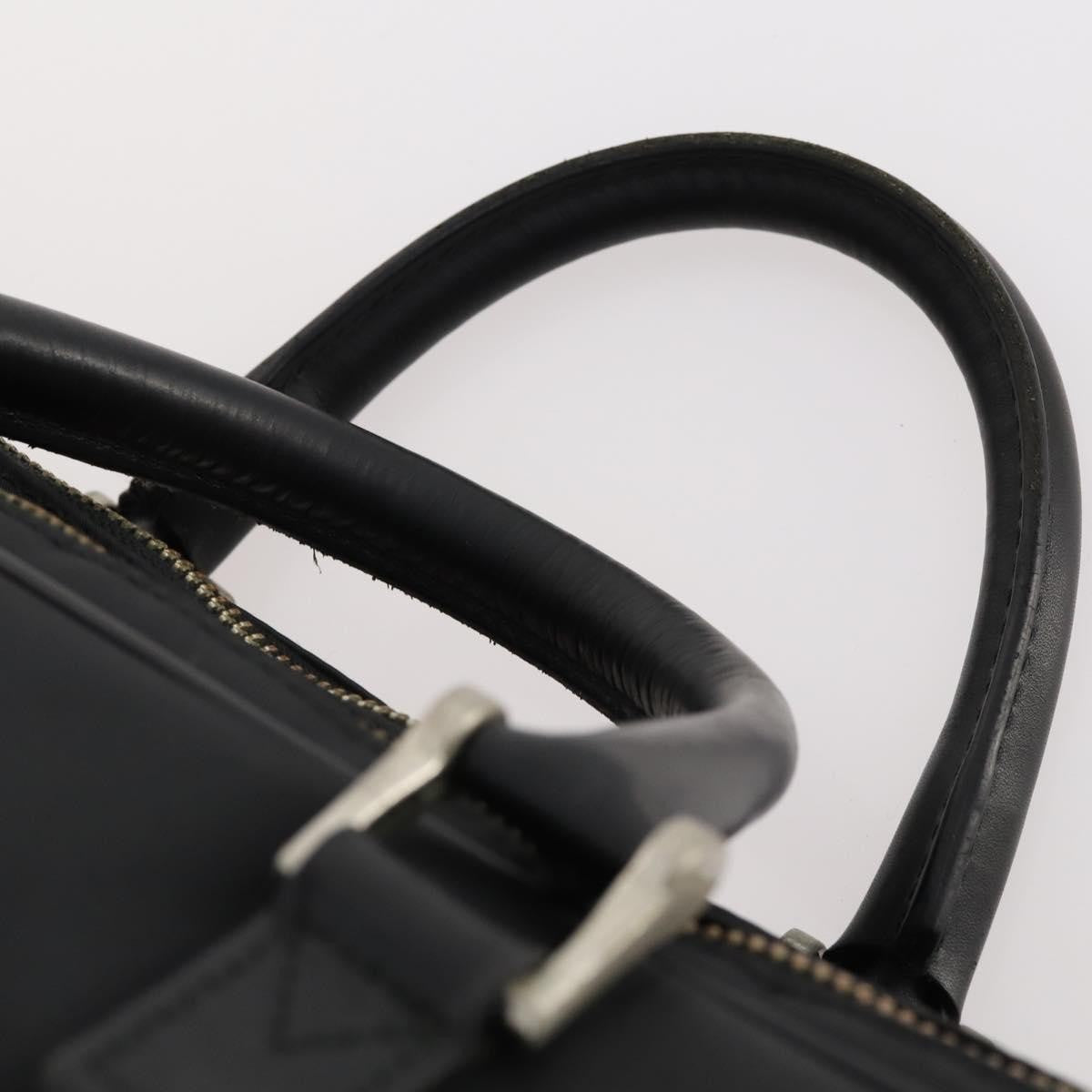 Burberry Front Zip Pocket Convertible Leather, Black, Nylon, Briefcase
