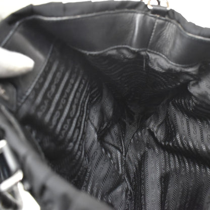 Prada Gaufre Shopping Tessuto, Black, Nylon, Tote Bag