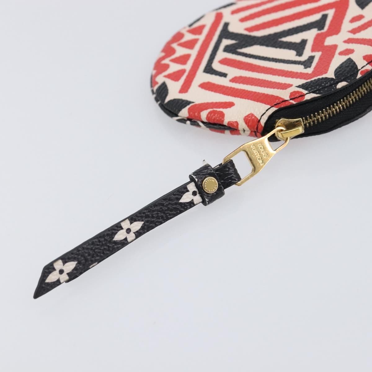 Louis Vuitton Round Coin Purse Limited Edition Crafty Monogram Giant, Red, Canvas, Clutch