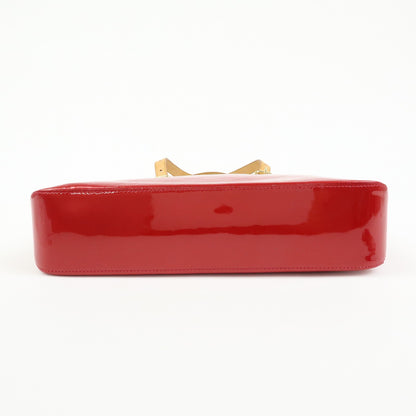 Louis Vuitton Brentwood Monogram Vernis, Red, Patent Leather, Handbag