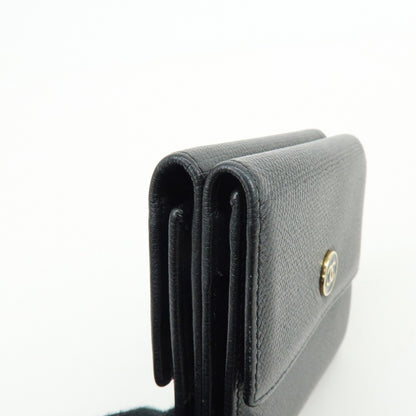 Chanel CC Button Coin Purse Leather, Black, Calfskin, Card Holder