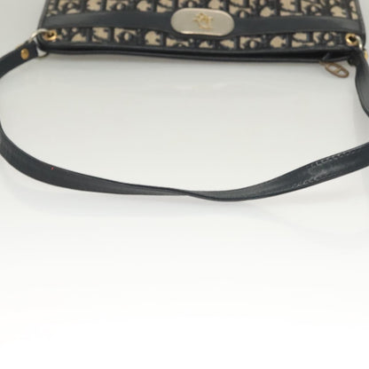 Christian Dior Vintage Trotter Canvas, Navy, Canvas, Shoulder Bag