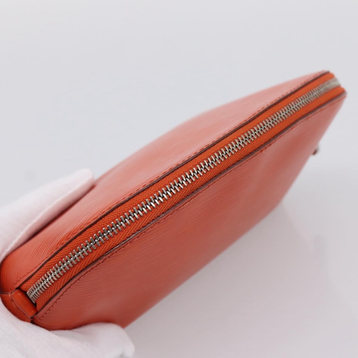 Louis Vuitton Cosmetic Epi Leather, Orange, Leather, Clutch