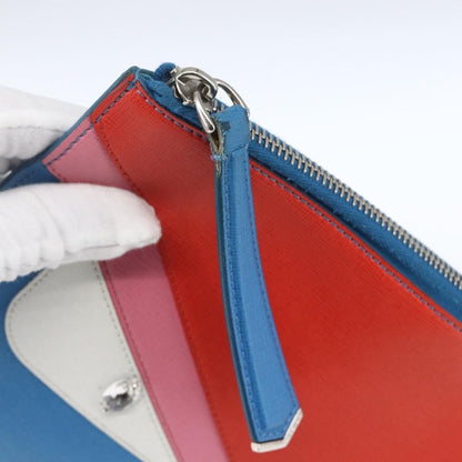Fendi Monster Clutch Leather, Blue, Leather, Clutch