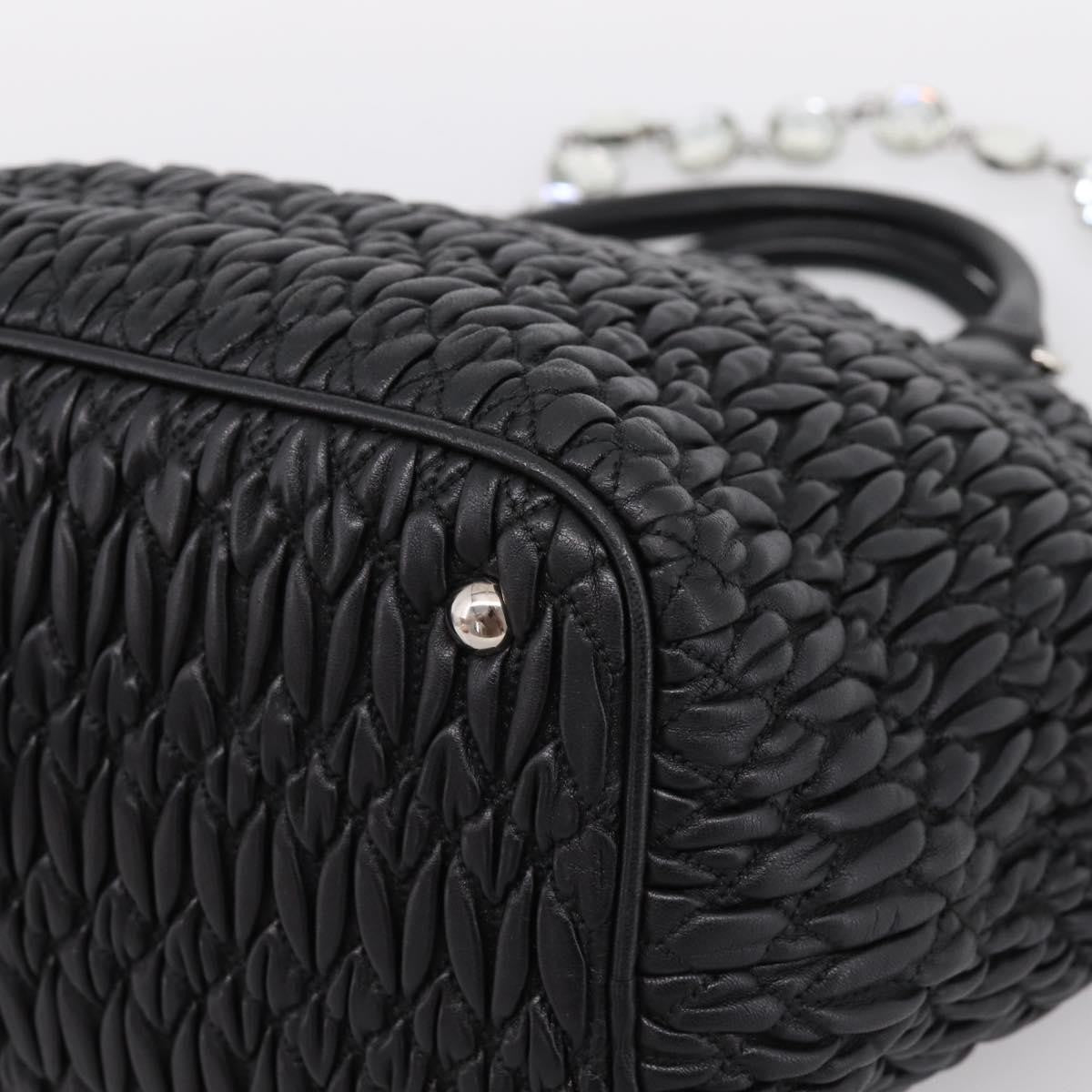 Miu Miu Shopper Tote Matelasse Leather, Black, Leather, Handbag