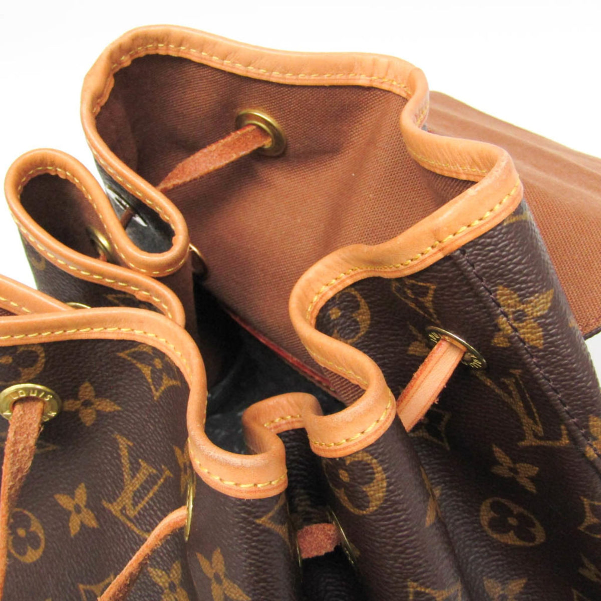 Louis Vuitton Vintage Montsouris Monogram Canvas, Brown, Canvas, Backpack