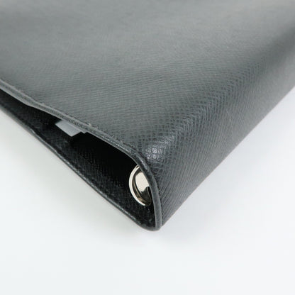Louis Vuitton Ring Agenda Cover Taiga Leather, Gray, Leather, Briefcase