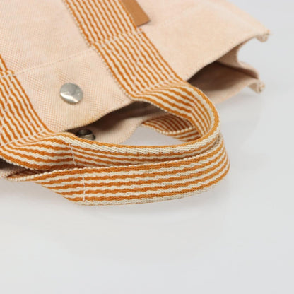 Hermes Fourre Tout Toile, Orange, Canvas, Tote Bag