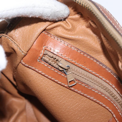 Celine Vintage Macadam Canvas and Leather, Beige, Canvas, Shoulder Bag