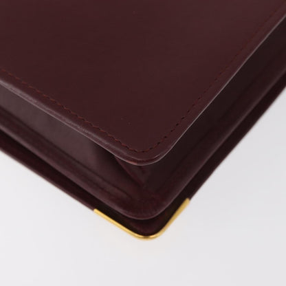 Cartier Must de Cartier Clutch Leather, Burgundy, Leather, Clutch