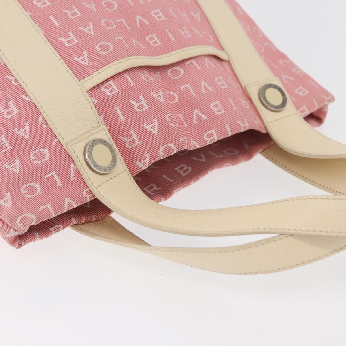 Bvlgari Logomania Canvas, Pink, Canvas, Shoulder Bag