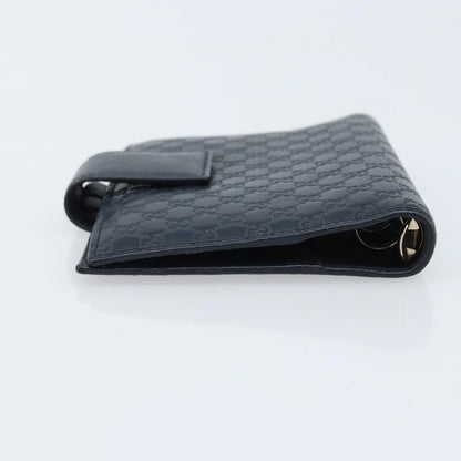 Gucci Ring Agenda Cover Guccissima Leather, Navy, Leather, Briefcase