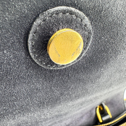 Celine Belt Calfskin, Black, Leather, Handbag
