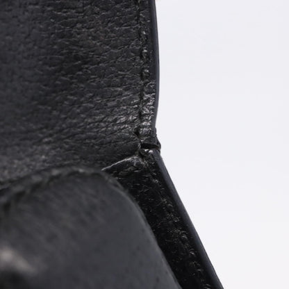 Gucci Vintage Convertible Bamboo Top Handle Leather, Black, Leather, Handbag