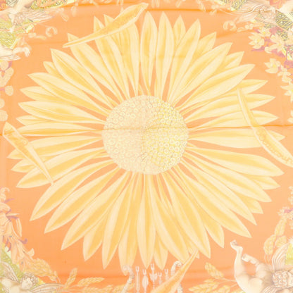 Chanel Carré 90 Silk, Orange, Silk, Scarf