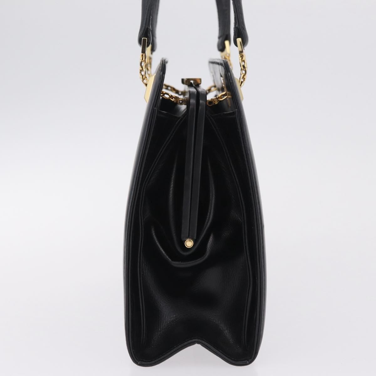 Gucci Vintage Leather, Black, Leather, Tote Bag