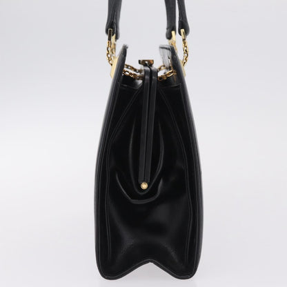 Gucci Vintage Leather, Black, Leather, Tote Bag
