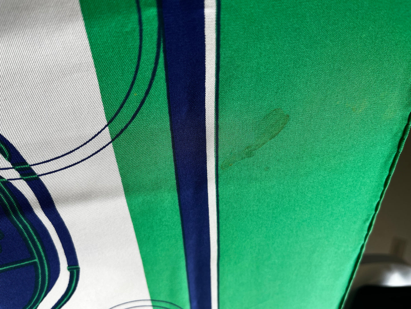 Chanel Carré 90 Silk, Green, Silk, Scarf