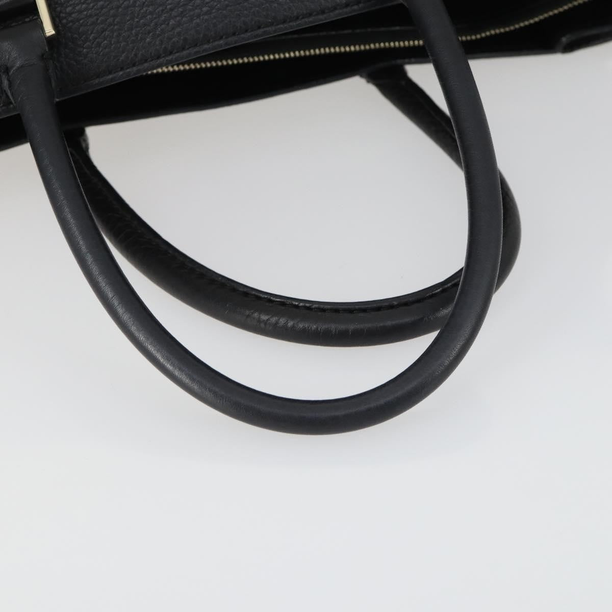 Valentino Garavani Rockstud Open Leather, Black, Leather, Tote Bag