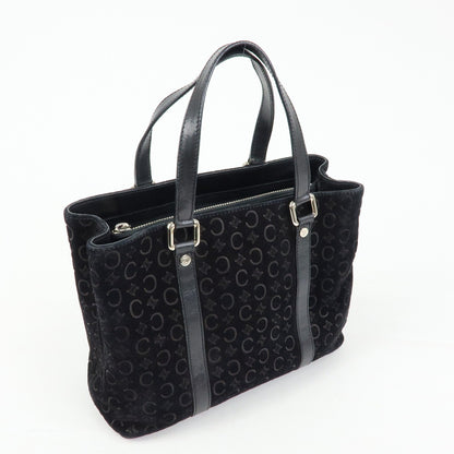 Celine C Macadam Tote PVC leather/ Macadam canvas, Black, Suede, Shoulder Bag