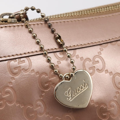 Gucci Heart Wristlet Guccissima Leather, Pink, Leather, Clutch