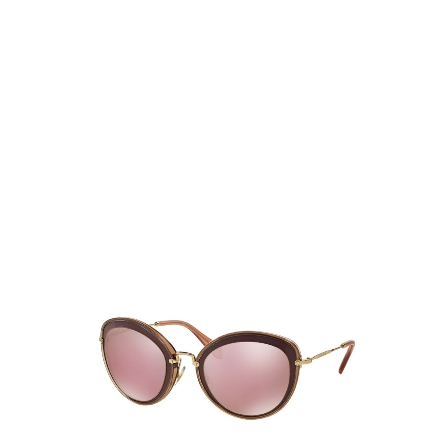 Miu Miu 50RS Sunglasses Pink Mirror Gold Bordeaux NWT