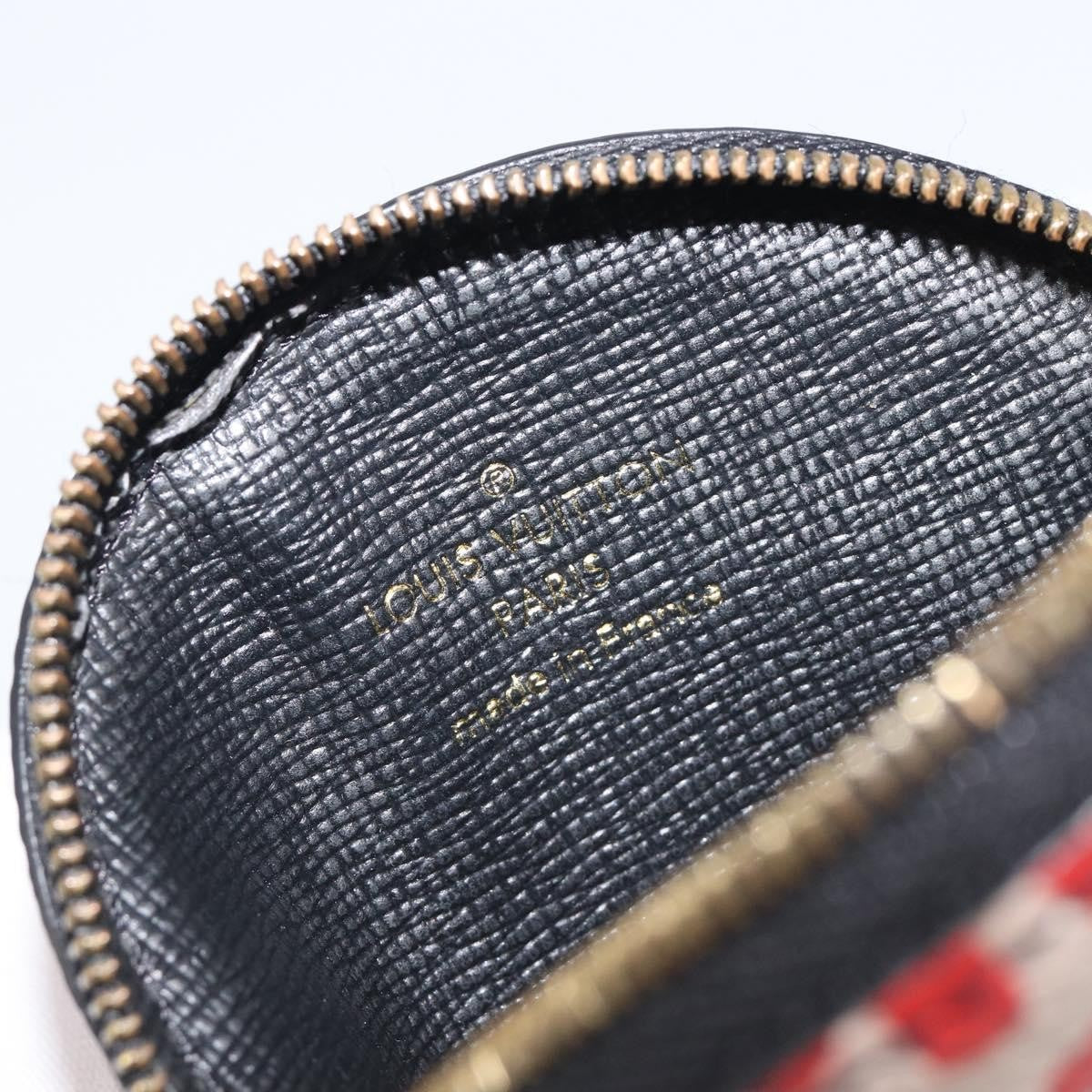 Louis Vuitton Round Coin Purse Limited Edition Crafty Monogram Giant, Red, Canvas, Clutch